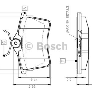 0986TB3091 ARKA BALATA P308 SW 1.4 16V-1.6 16V-2.0-1.6 HDI-2.0 HDI 07 PARTNER TEPEE- - BOSCH