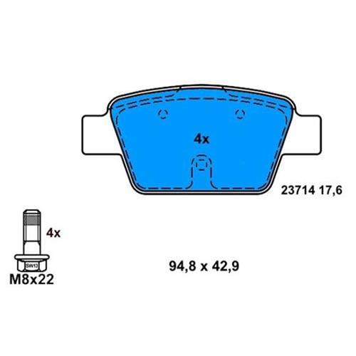 0986494030 ARKA BALATA STILO 02 LINEA 07 BRAVO 07 ALFA MITO 08 MULTIPLA 99-10 0986TB2837 - BOSCH