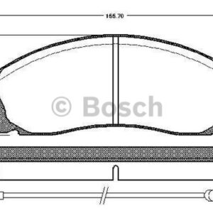 0986TB2554-ÖN BALATA TRAFIC EM. 1.4-1.6-1.7-2.0 80-97 56.6x155.7x18.5 GDB344/GDB1407 - BOSCH