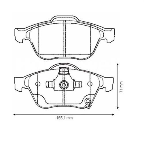 0986TB2467 ÖN BALATA AVENSIS 1.8 VVTI- 2.0D-4D 07/2001-02/2003 AVENSIS 2.0 VVTI 00-09 15 lik - BOSCH