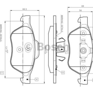 0986TB2434 ÖN BALATA LGN II III 01 MGN II 02 - BOSCH