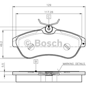 0986TB2419-ÖN BALATA C2 03 C3 1.4 1.4 HDI 1.6 HDİ 02 B.Y TİP - BOSCH