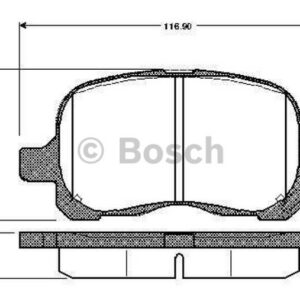 0986TB2326 ÖN BALATA COROLLA 1.4- 1.6 04/97-02/00 E11-E12J-E12U - BOSCH