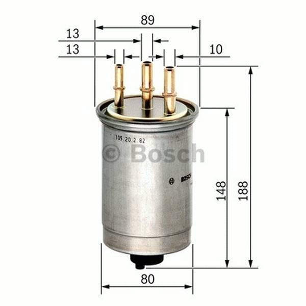 YAKIT FİLTRESİ TRANSIT CONNECT-TOURNEO CONNECT 1.8TDCI 02- 90 PS JAGUAR - BOSCH