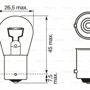 1987302925 AMPUL ECO 12V 93 SİNYAL TEK DUY P21W BA15s - BOSCH