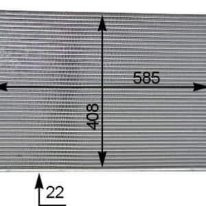 RADYATÖR SANDERO 08 LOGAN 05 AC 585x408x22 - AFT