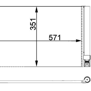 KLİMA KONDENSERİ BIPPER-TEPEE-NEMO 1.4-1.4HDI 08 FIORINO 1.4-1.3D MJ 07 571x351X12 - AFT