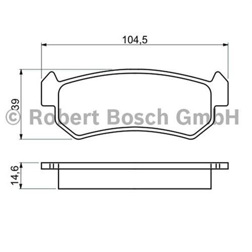 0986TB2465-ARKA BALATA LACETTI 1.4-1.6-1.8 04 NUBIRA 1.4-1.6-1.8 2.0 04 - BOSCH