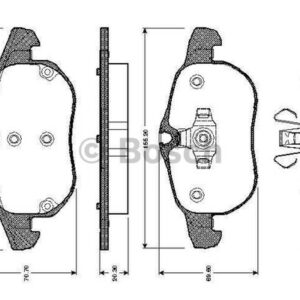 0986TB2421-ÖN BALATA CROMA 06.05 SIGNUM 05.03 VECTRA C 08.02 SAAB 9.3 02 - BOSCH