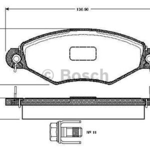 0986TB2315 ÖN BALATA P206 1.4 1.6 09/98 P306 1.4 1.6 5/93 - BOSCH