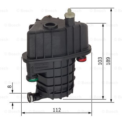 0450906473 YAKIT FİLTRESİ CLIO III 1.5DCI 05- -MODUS 1.5DCI 04- 8200447197 - BOSCH