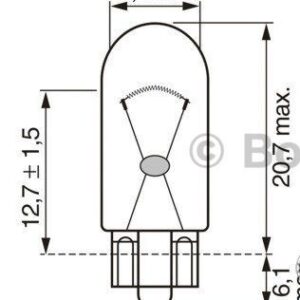 1987302241 AMPUL ECO 12V WY5W SARI DİPSİZ GÖSTERGE W2.1x9.5d - BOSCH