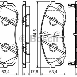 0986TB3043 ÖN BALATA HYUNDAI H1 2.5CRDİ 08 11 KIA CARNIVAL III 2.7 V6 2.9CRDI 06 2.2CRDİ 10 - BOSCH