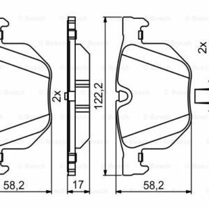 0986494862 FREN BALATASI ARKA BMW X5 E70 F15 X6 E71 F16 - BOSCH