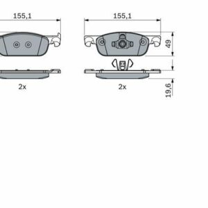 0986495424 ÖN BALATA CLIO IV 0.9 TCE-1.2-1.5DCI 12 DACIA DUSTER-LOGAN IISANDERO II 1.2-1.5DCI 12 0986495424 - BOSCH