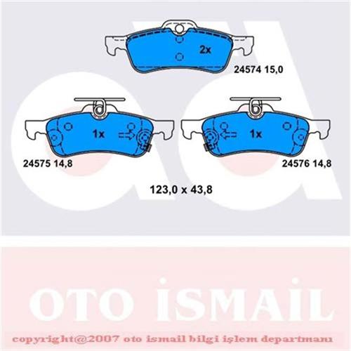 0986TB3073 ARKA BALATA YARIS 1.0-1.3VVTİ-1.4D4D 06 09 11 1.5 Hybrid 12 ARAC ÜRETÜM YERÜ FRANSA ABS - BOSCH