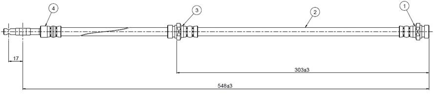 FREN HORTUMU ön 626 GC-GD 83-92 - CAVO