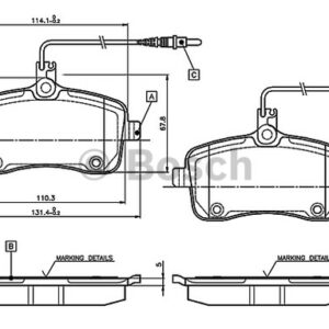 0986TB3076 ÖN BALATA P407 SW 1.6 2.0 HDI 2.0 1.8 16V 110 FAP 05/04 0986495091 - BOSCH