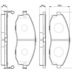 0986TB2345 ÖN BALATA STAREX 2.4I-2.5D 97 2.4I-2.5TCI-2.5CRDI 98 H1 2.4MPI 4WD-2.5D-TD-2.5TCI-2.5C 0986495065 - BOSCH