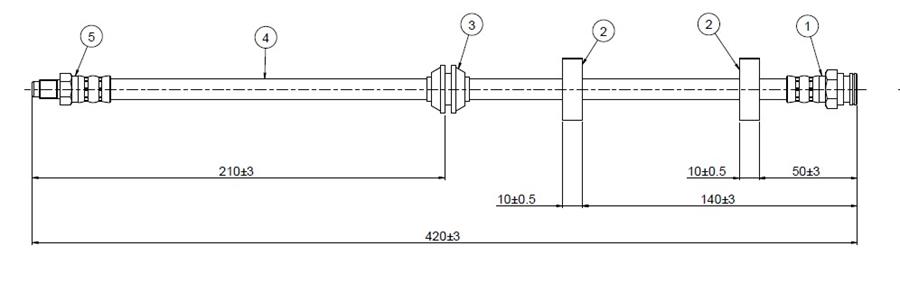 FREN HORTUMU ön Y 1.2 16V-1370 96- - CAVO