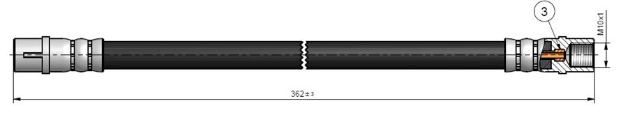 FREN HORTUMU arka A Series W168 97-04 - CAVO