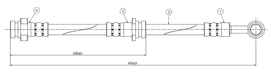 FREN HORTUMU ön Swift SA310-413 84-92 - CAVO