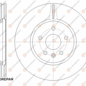 ÖN FREN AYNASI ASTRA K 15 16 İNÇ / 5 DELİK 300x26x5DL HAVALI - EUROREPAR