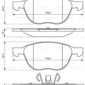 ÖN BALATA FOCUS 2004 2018 CMAX 2007 2019 KUGA 10-14 VOLVO V40 2019 S40 04-12 V50 04-12 C70 2006-2013 C30 2006-2012 MAZDA 3 2008-2014 MAZDA 5 2010 - FORD-