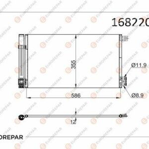 KLİMA KONDENSERİ BIPPER-TEPEE-NEMO 1.4-1.4HDI 08 FIORINO 1.4-1.3D MJ 07 571x351X12 - EUROREPAR