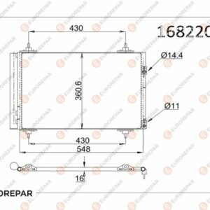 KLİMA KONDENSERİ PARTNER-307-C4 - EUROREPAR