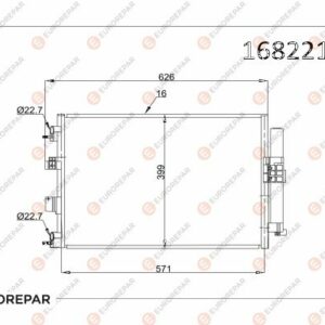 KLIMA RADYATORU KONDANSER FOCUS III 14 C MAX 15 CONNECT 13 KUGA II 14 17 1.0 ECOBOOST 1.5TDCI 1.6TDCI E5 - EUROREPAR