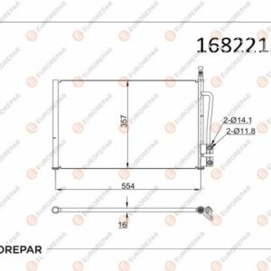 KLIMA RADYATORU KONDANSER FIESTA FUSION 1.25 1.4 1.6 1.4TDCI 02 08 MAZDA 2 125 1.4 - EUROREPAR