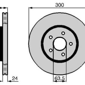 ON FREN DISK AYNASI MONDEO III 00 07 JAGUAR X TYPE 01 09 OLCU 300 24 5 BIJON - FRENDI