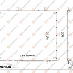 KLİMA RADYATORU KONDENSERİ FOCUS CMAX 03-07 1.6-1.8-2.0-1.6TDCI-1.8TDCI-2.0TDCI 628x371x16 - EUROREPAR