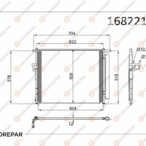 KLIMA RADYATORU KONDENSERİ RANGER 2.2 TDCI 11 MAZDA B2500 2.2 - 2.5 TDCI 1 MAZDA B2500 2.2 - 2.5 TDCI 11 - EUROREPAR