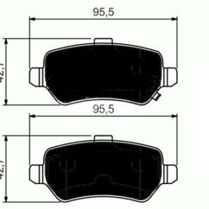 ARKA BALATA ASTRA H 05 MERIVA 03 ZAFIRA 00 COMBO 02 GDB1515 1605995 MUADİL - GM