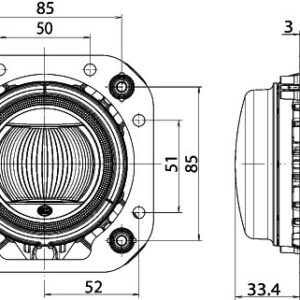 UZUN FAR LED UNİVERSAL CV - HELLA