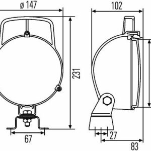 CALİSMA LAMBASİ H3 12V/24V UNİVERSAL CV - HELLA