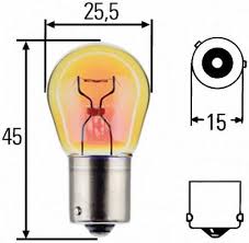 AMPUL PY21W 12V BAU15S 0015449144-15449194-15449194-15449194-2337030-41735600-850001-14148090-200812360-3345133-345133-6502 - HELLA