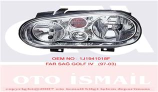 FAR SİNYAL SAĞ GOLF IV 10/97-06/06 ELEKTİRKLİ H7 H1 - HELLA