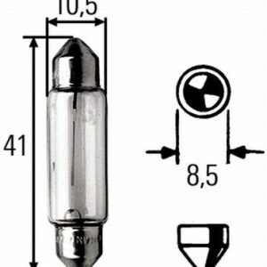 AMPUL C10W K 10W 12 V SV 8 5 UNİVERSAL CV 0-335344-61308-63637-1087-1354864-1814000004-2137742-2098176-2098176-3385821M1-3018541 - HELLA