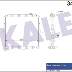 RADYATÖR BONGO K2500 MT AL/PL/BRZ - KALE