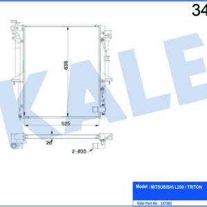 RADYATÖR BRAZİNG L200 07 MEK. 525x638x26 - KALE