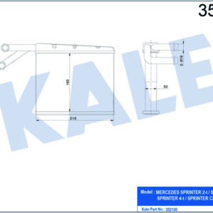 KALORIFER RADYATORU MERCEDES SPRINTER B901 B904 95 06 - KALE