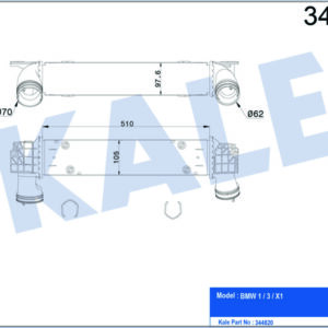 TURBO RADYATORU BMW N47N E90 E92 E93 E84 - KALE