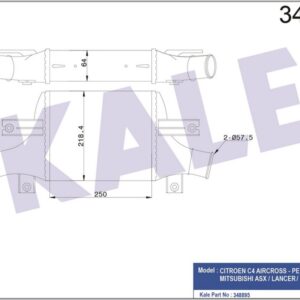 TURBO RADYATÖRÜ INTERCOOLER P4008 13 C4 12 ASX 10 LANCER VIII - KALE