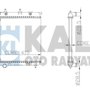 RADYATÖR P1007-C2-C3-C3 II DV4TD 1.4 HDI 8V C3 II 1.6HDI C3 1.4HDI 16V 06 10 415x380x26 - KALE