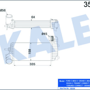 TURBO RADTYATORU C MAX II FOCUS III TRANSIT CONNECT TOURNEO CONNECT 1.5TDCI 11 - KALE