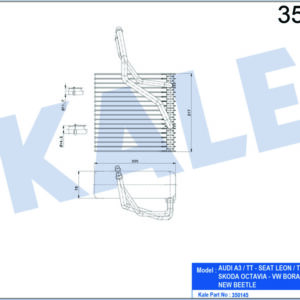KALORIFER RADYATORU GOLF IV BORA 98 06 A3 97 03 LEON 00 06 TOLEDO 02 04 OCTAVIA 97 11 - KALE
