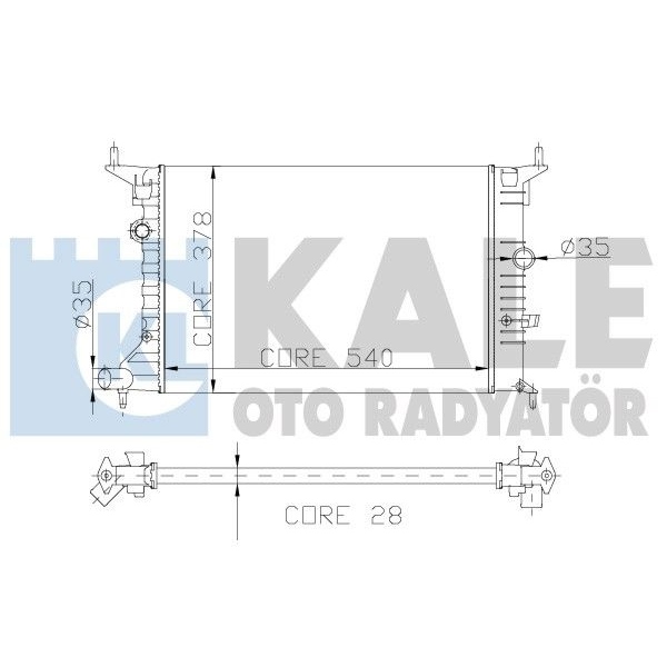 RADYATÖR VECTRA B 96-02 1.6-1.8/2.0 AC MEK 540x377x23 - KALE